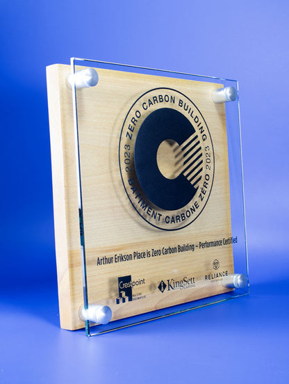 Harmony Wall Plaque - Maple Wood & Glass