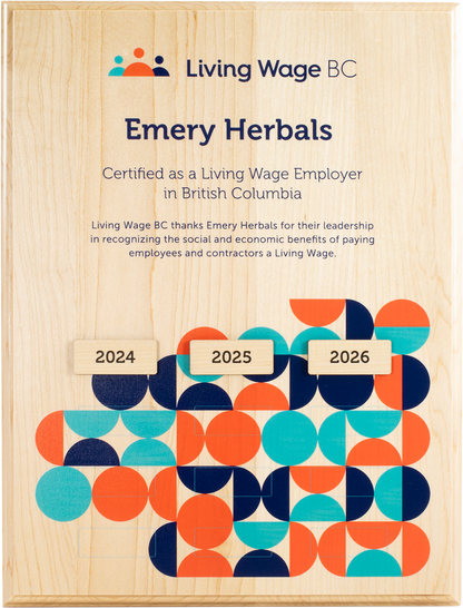 Certified Living Wage Wooden Wall Plaque wtih Date Plates