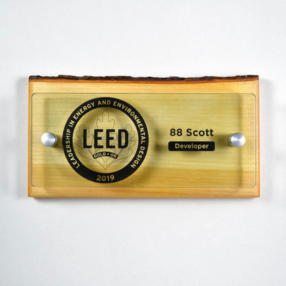 Canopy Wall Plaque - Maple Wood & Glass
