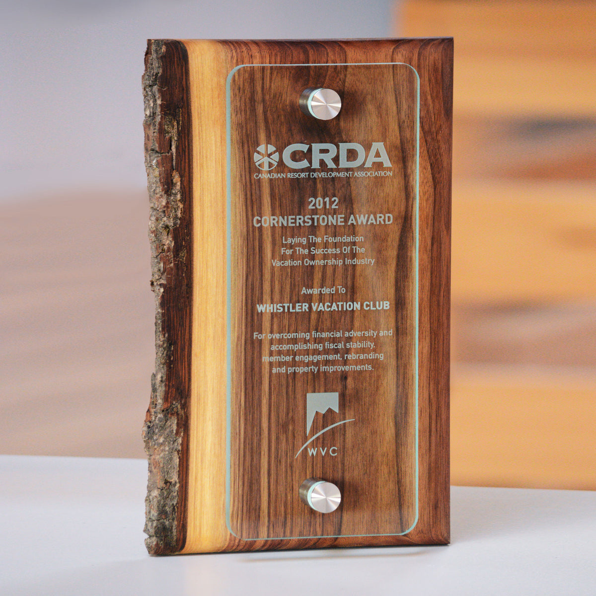 Canopy Wall Plaque - Walnut Wood & Glass