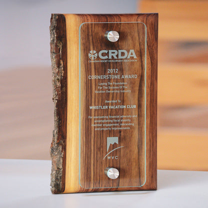 Canopy Wall Plaque - Walnut Wood & Glass