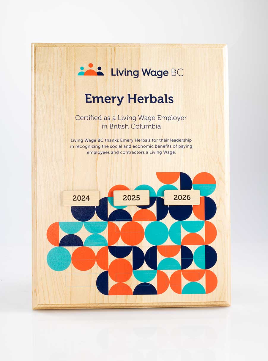 Certified Living Wage Employer Wall Plaque | Living Wage BC